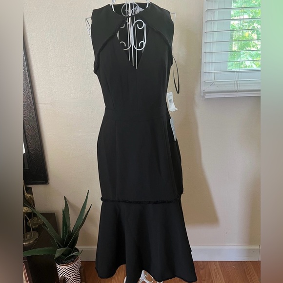 Nordstrom Harlyn Black Cut Out Drop Waist Cocktail Dress, Small, NWT - Picture 2 of 7